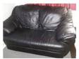 Genuine Leather Black 2-Seater Sofa. Excellent condition....