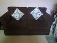 THREE PIECE suite,  large sofa with 2 chairs in mocha....